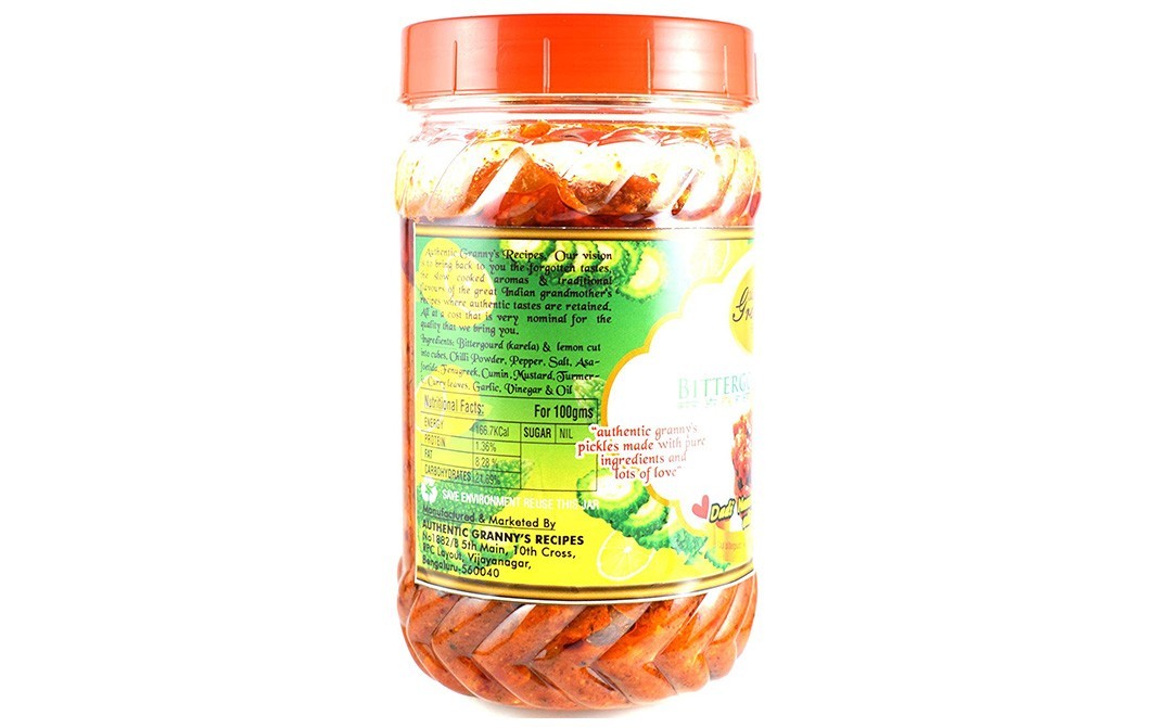 Authentic Granny's Recipes Bittergroud & Lime Pickles    Jar  500 grams